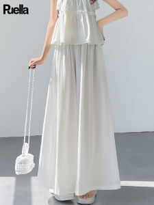Puella | Ice Silk Cotton Linen Loose Leg Pants High Waist Slimming Casual Trousers