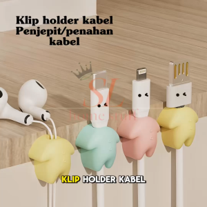 Cable Holder Kait Gantungan Klip Kabel Gantungan Kabel Clip Mini bentuk Baju isi 3pcs