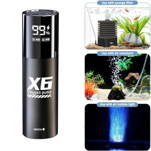 Outdoor Fishing/Aquarium USB Rechargeable Oxygen Pump Portable Aerator with 48H Runtime for Night Fishing Oxygen Air Pump