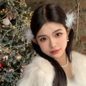 กิ๊บติดผมขนนกน้ำแข็งสีขาว ทรงหวาน สไตล์เกาหลี สำหรับผู้หญิง วัสดุสังเคราะห์ ตกแต่งผมด้านข้าง แฟชั่นฤดูใบไม้ร่วง/ฤดูหนาว