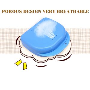 N.K. Retainer Case: A 5 Colors Denture Bath Box for False Teeth Storage