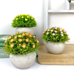 Paket Murah Set Tanaman Hias Artificial Bunga Rumput Mandrik Dekorasi Ornamen Plastik Mini PBP197