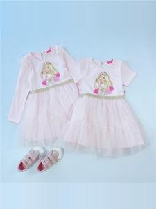 Girls Cotton Princess Dress Long Sleeve Soft Comfortable Childrens Clothing Retro Style Kids Dress Four Seasons Universal