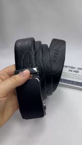 Thắt lưng nam OWEN da bò thật cao cấp mặt khóa trượt vân da voi (giá mác 550k)