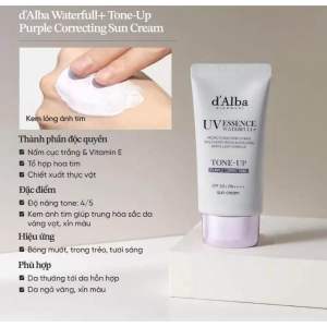 Kem chống nắng DAlba Nâng tone Tím - Hồng 50ml