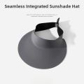 Sun Ice Silk Cycling Seamless Face Covering UV Protection Large Brim Empty Top Korean Style Mens Hat. 
