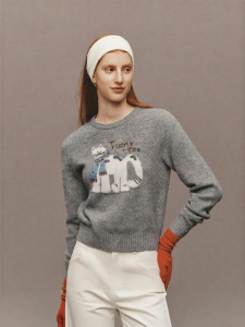 Semir | Design Cute Pet Embroidery Soft Niche Winter Sweater