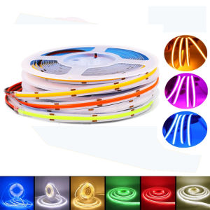 DC 12V COB Strip 320Leds/M กว้าง3MM 5MM 8MM สีขาว/ชมพู/แดง/เหลือง/น้ำแข็งสีฟ้า/เขียวไฟด้านหลังทีวีริบบิ้นยืดหยุ่นไฟแอลอีดีเส้น
