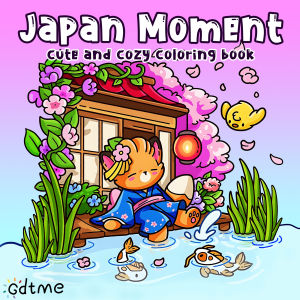 Cozy Japan: Cute Coloring Book for Adults and Teens with Charming Characters and Delightful Japanese Scenes for Relaxation