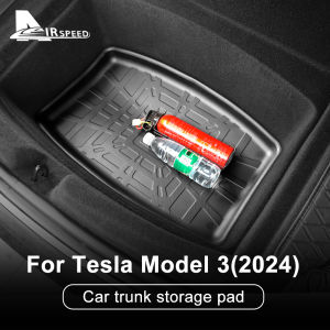 For Tesla Model 3 Highland 2024 Car Trunk Storage Pad Anti Noise Interior 1pcs TPE Rear Trunk Protector Mat Car Interior Accessories