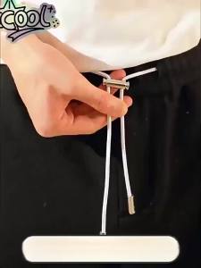 【xxx】Strong Elastic Band Sweatpants Waist Drawstring Strap With Threading Device Cord Lock Stopper DIY Sewing Band Accessories