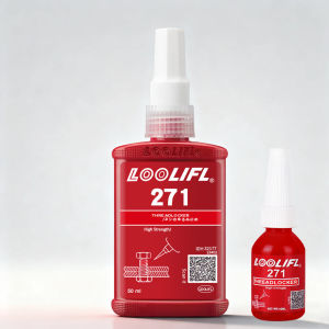 LOOLIFL271 thread locking agent red metal adhesive is suitable for nutsboltsand fasteners to prevent loosening 1.6 ounces50 ml