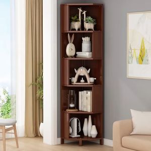 Corner Storage Cabinet Bamboo Lemari Simpan Sudut Living Room Bedroom Corner Storage Cabinet Bookshelf Storage Rack Simple Practical Storage Rack