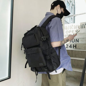 Túi Đeo Vai Nam Dung Tích Lớn Màu Đen Đơn Giản Phong Cách Nhật Bản Túi Học Sinh Trung Học Túi Du Lịch Thường Ngày Túi Đeo Vai Thường Ngày