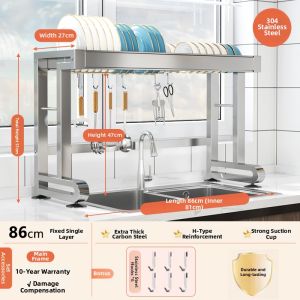 HANYUXUAN | Multifunctional Stainless Steel Dish Rack