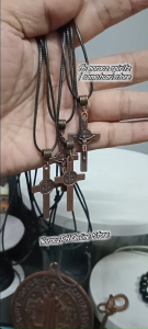 Crucifix with St. Benedict Medallion Necklace [CSNR95]