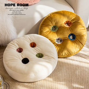 Nordic INS Thickened round Shape Office Chair Pad Tatami Zafu Ball Soft Butt Pad Fabric Art Home Decorative Cushion