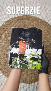 Baju Anak Cowok Lengan Pendek Karakter Kendaraan Mobil Tua MR BEAN Hitam Bahan Katun Premium 30s