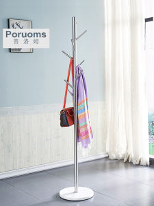 Nordic Style Stainless Steel Floor Mounted Modern Minimalist Bedroom Clothes Hanger Luxury Home Use Clothes Rack Metal Craft