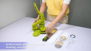 Button Maker Machine Installation-Free 58mm DIY Button Maker Press Machine Kit Badge Punch Press Machine with Free 100pcs Plastic Button&Circle Cutter&Pictures&amp
