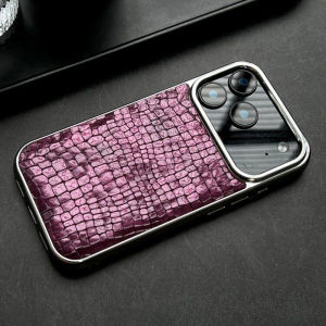 Luxury Crocodile Pattern Phone Case For iPhone 17 Air 16 15 14 13 12 11 Pro Max Plus Plating Cool Armor Shockproof Bright Cover