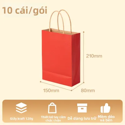 deli | Túi Quà Giấy Dày Đơn Giản và Sang Trọng 10 Cái