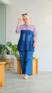SETELAN WANITA SAFARINA UNTUK BERAT BADAN 50 SAMPAI 100 KG ALL REAL PICT