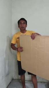 Wallpaper dinding 3d motif kayu wood foam Dekorasi Kamar 70x70cm