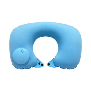 1pc Inflatable Portable U-Shaped Pillow Can Be Stored And Self Filled Adjustable  Neck Pillow For Travel Business Trips Camping