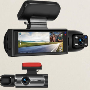 1080P HD Dual Dash Cam Front Rear Night Vision G Sensor 3.16 Inch IPS Screen Car DVR Recorder