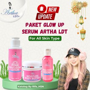 PAKET GLOW UP SERUM ARTHA LDT ( body lotion +body booster + aha body serum)  PROMO TERBATAS
