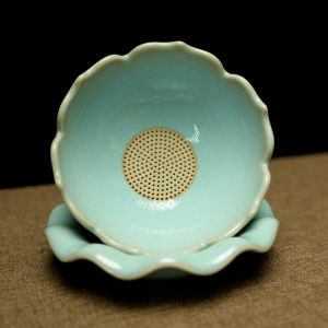 Ruyu Tianxia Lu Tea Strainer Ceramic Tea Set Dinghai Blue Ice Crack Pattern Handmade Tea Ceremony Accessories Yuyuzhixing