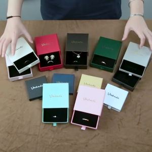 5Pcs Kraft Paper Drawer‑Style Jewelry Packaging Boxes Gift Organizer Cases for Necklaces Bracelets Earrings and Greeting Cards