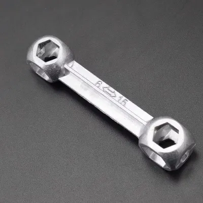 Kunci Pas Tulang Heksagonal Servis Sepeda Serba Guna Bone TOOL / Kunci Pas Hexagonal 10 in 1 Sepeda / Kunci Pas Multi Ukuran 6-15mm dari Paduan Seng - Kunci Hexagon Kunci Soket Kunci Ring Tulang Kunci Hexagonal