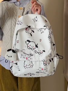 กระเป๋าเป้พิมพ์ลายสุนัข Pacha ของญี่ปุ่นสำหรับผู้หญิงเวอร์ชั่นเกาหลีของสาวน่ารักมัธยมต้นกระเป๋านักเรียนนักเรียนมัธยมปลายกระเป๋าเป้สะพายหลังแบบสบาย