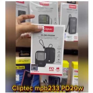 CLIPTEC MPB233 10000MAH 22.5W+PD20W FAST CHARGING MINI POWER BANK WITH BUILT-IN CABLE