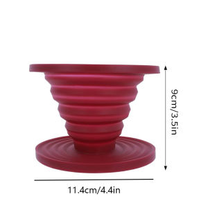 Pour Over Coffee Dripper-Collapsible Reusable Silicone Coffee Filter Cone Makes One to Two Cups of Strong Brew for Camping