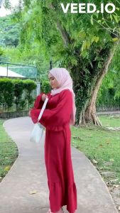 [Clearance] Dreamtale Baju Wanita Gaun Labuh Syareen Muslimah Wear Dress Muslimah Ruffles Trumpet Sleeve Abaya Dress Baju Melayu WCO112