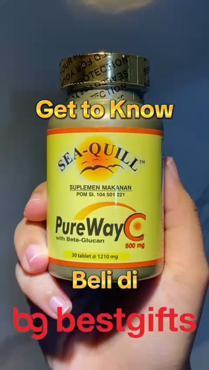 SEAQUILL SEA QUILL SEA-QUILL PUREWAY C ANTIOKSIDAN VITAMIN C KEKEBALAN DAYA TAHAN TUBUH IMUNITAS 30 TABLET