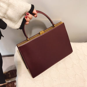 Viral Underarm Bag Simple Clip-On Handbag Womens New 2025 Korean Style Breadstick Bag Soft Surface Lock Buckle Closure
