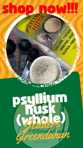 Greendahan Psyllium Husk Whole Organic 250g - Fiber Rich