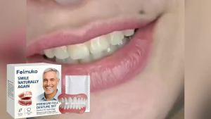 Full Denture Set Resin Veneer Denture Modification Kit Comfort Fit Natural Look Easy Care Adjustable Teeth Decoration Set