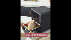 Air Fryer Oven 16L Electronic Touch LED Screen Air Fryers Frying Roaster Bread Cake Baking Machine Multifunction Oven Fully Automatic Smart Timer Large Capacity Smoke-Free No Oil Fume Household for Kitchen