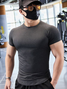 WORKOUT WOLF | Summer Workout Short Sleeve Stretchy Tight Fit Quick-Dry Sweat-Wicking Breathable Clothing