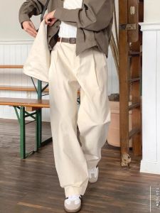 Quần Ống Đứng Rộng Rãi Phong Cách Mỹ Cho Nam Quần Dài Công Sở Thường Ngày Đa Năng Quần Ống Rộng Đi Làm Quần Vải Công Sở