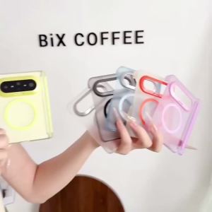 Ốp Điện Thoại Từ Tính Magsafe Trong Suốt Màu Kẹo Cho Huawei Pura X Max Pocket 2 Vỏ Chống Sốc Toàn Bộ Bản Lề