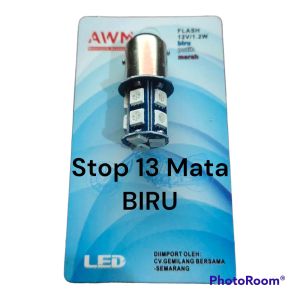 LAMPU LED REM STOP 13 MATA BELAKANG FLASH KEDIP BOHLAM REM LED 12 V BISA SEMUA MOTOR UNIVERSAL
