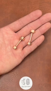 Đinh Tán Quả Tạ Hai Đầu Tròn – Khóa Barbell Kim Loại Xi Mạ Phụ Kiện Túi Xách Balo Ví Handmade