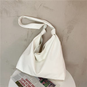 Large Capacity Bucket Bag Womens Summer New Style French Retro Simple Fashion Single Shoulder Bag Versatile Soft PU Leather