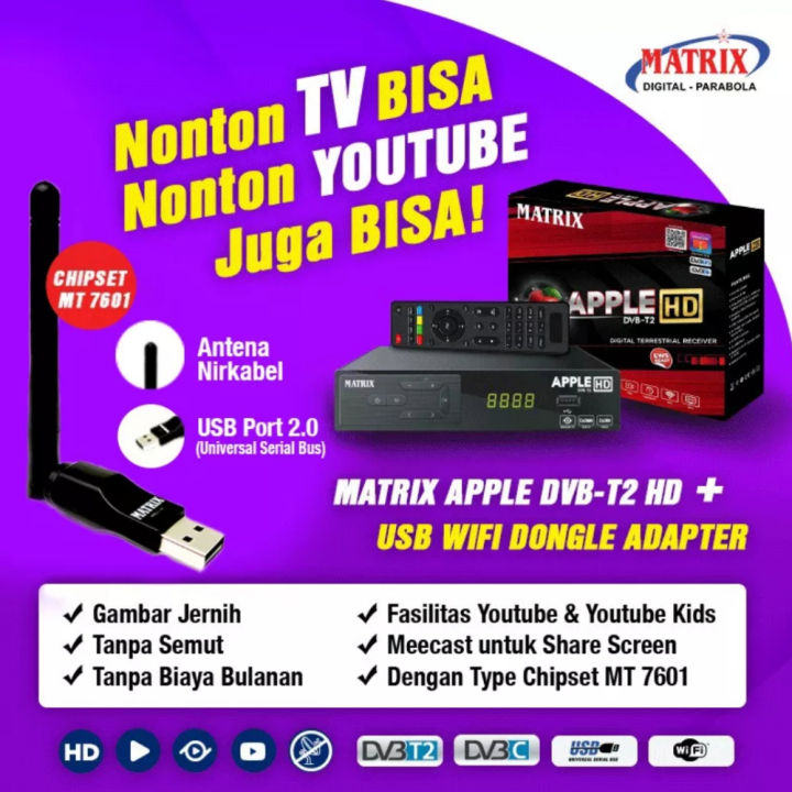 Promo cuci gudang Set top box digital matrix apple murah paket